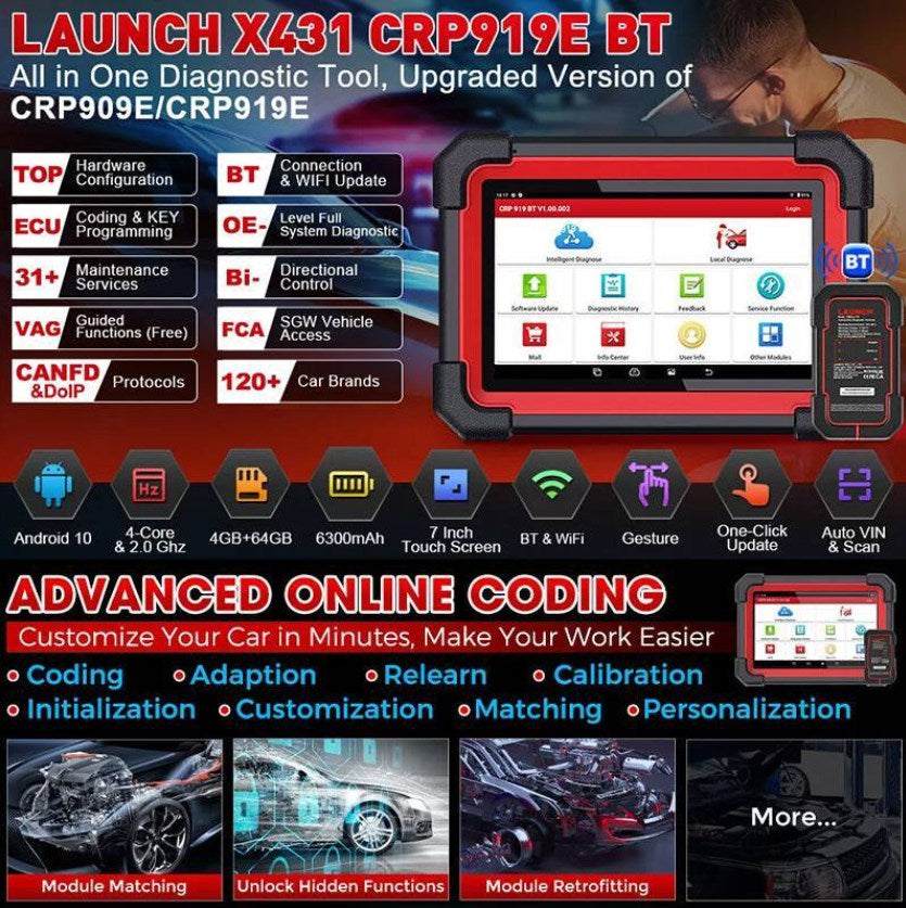 BOSCH Pros Fully Automatic Full System Diagnostic Tool for OBD2 Scanners
